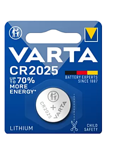 Varta button battery CR2025Bli1 3.0V/157mAh/lithium CR 2025(VE1)