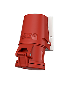 Mennekes Wandsteckdose mit TwinCONTACT 32 32A, 400V, IP44, 6H, 32