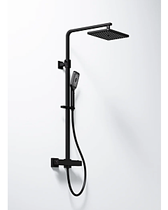 Steinberg Series 342 Shower Set 3422721 S with exposed thermostatic mixer, rain/hand shower, Matt Black