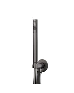 Steinberg Series 100 hand shower set 1001670 BGM with wall connection elbow and 1500mm shower hose, brushed gunmetal