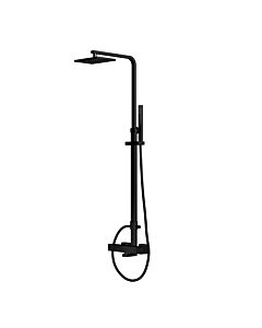 Steinberg Serie 160 Brauseset 1602721S mit Aufputz Thermostatarmatur, Regen-/Handbrause, Matt Black