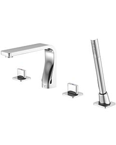 Steinberg Serie 230 Wannen 4 Loch Armatur 2302400 Ausladung 200 mm, ausziehbare Handbrause, chrom