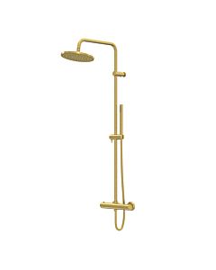 Steinberg Series 340 shower set 3402721BG with thermostatic mixer, rain shower, hand shower, brushed gold
