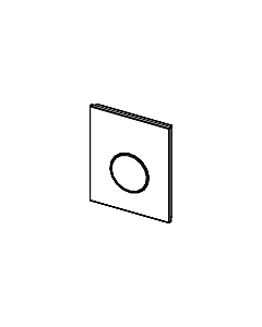 TECEloop Urinal Betätigungsplatte 9242658 Glas schwarz, Taste gold