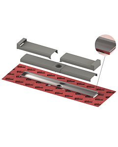 TECE TECEdrainline Duschrinne 601203 1200 mm, mit Wandfliesenauflage, Seal System Dichtmanschette