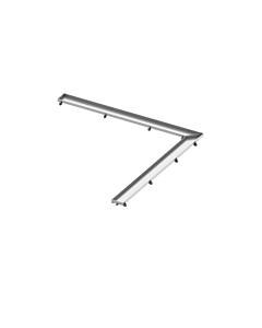 TECE Fliesenmulde TECEdrainline plate 611270 120 x 120 cm, Edelstahl poliert, für Winkelrinne