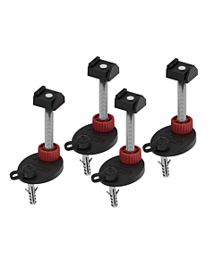 TECE pied de fixation 660004 137 - 184mm, insonorisé, jeu = 4 pcs