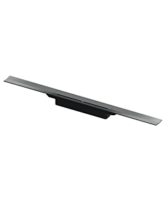 TECE drainprofile shower channel 670811 800 mm, polished black chrome / chrome black glossy, width 55mm, PVD