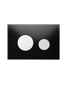 TECEloop Betätigungsplatte 9240656 Glas schwarz, Tasten chrom glänzend