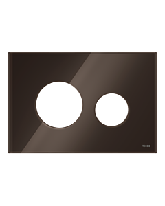 TECEloop Blende für WC-Betätigungsplatte 9240678 Glas kaffeebraun