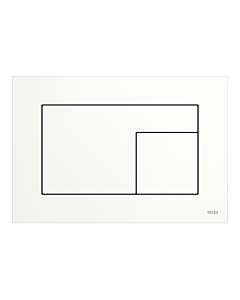 TECEvelvet WC-Betätigungsplatte 9240735 für Zweimengentechnik, Bianco Kos / Weiß