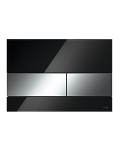 TECEsquare Betätigungsplatte 9240807 Glas schwarz, Tasten chrom glänzend