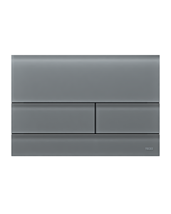 TECEsquare II WC - plaque d&#39;actionnement 9240826 technologie double flux, verre gris signal satiné