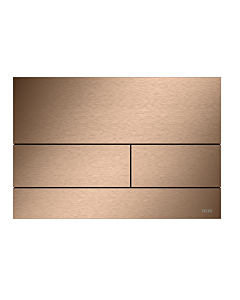 plaque de déclenchement TECEsquare II en métal WC 9240848 or rose brossé (avec anti-empreintes digitales)