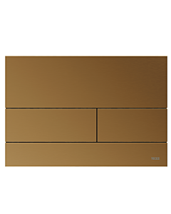 TECE WC flush plate TECEsquare 9240851 brushed brass with anti-fingerprint PVD coating, for dual flush technology