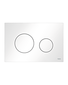 TECEloop WC flush plate 9240920 white, plastic, for dual flush technology
