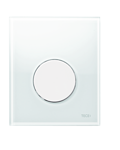 TECEloop Urinal Betätigungsplatte 9242650 Glas weiß, Taste weiß