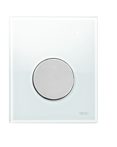 TECEloop Urinal Betätigungsplatte 9242659 Glas weiß, Taste chrom matt