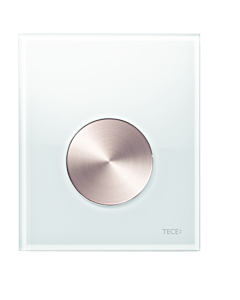 TECEloop Urinal Betätigungsplatte 9242661 Glas weiss, Taste Edelstahl, mit Kartusche