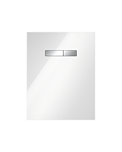 TECElux Betätigungsplatte 9650001 Glas weiss, Taste chrom, manuelle Betätigung