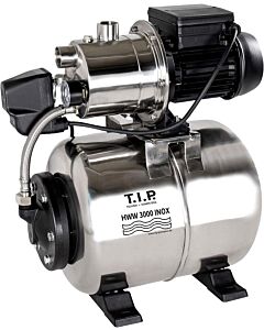 T.I.P. Hauswasserwerk - Edelstahl, 2.950 l/h, 42 m Förderhöhe, 550 W, 18 l Druckkessel, kompakt, HWW 3000 INOX, 31143