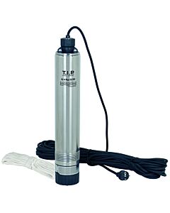 TIP well pump - deep well pump made of stainless steel, 3,300 l/h, 50 m delivery head, 800 W, including drainage cable, AJ 4 Plus 55/50 30104