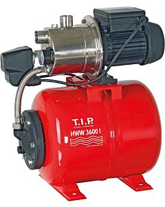 TIP Hauswasserwerk - acier inoxydable, 3 600 l/h, hauteur de refoulement 40 m, 650 W, réservoir sous pression 18 l, compact, HWW 3600 I, 31188
