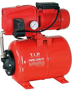 T.I.P. Hauswasserwerk - Guss, 5.000 l/h, 50 m Förderhöhe, 1.200 W, 22 l Druckkessel, robust, HWW 1200/25, 31111
