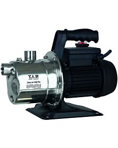 T.I.P. Gartenpumpe - Edelstahl, mit Ansauggarnitur, 3.300 l/h, 46 m Förderhöhe, 800 W, Clean Jet 1000 Plus, 30094