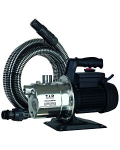 T.I.P. Gartenpumpe - Edelstahl, mit Ansauggarnitur, 3.300 l/h, 46 m Förderhöhe, 800 W, Clean Jet 1000 Plus, 30094