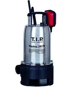 T.I.P. Schmutzwasser Tauchpumpe - Edelstahl, 10.500 l/h,  7 m Förderhöhe, 500 W, 25 mm Korngröße, robust, Maxima 180 PX 30121