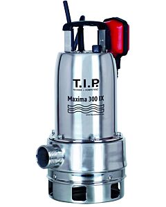 Pompe submersible pour eaux usées TIP - acier inoxydable, 18 000 l/h, hauteur de refoulement 8 m, 700 W, granulométrie 30 mm, robuste, Maxima 300 IX 30116