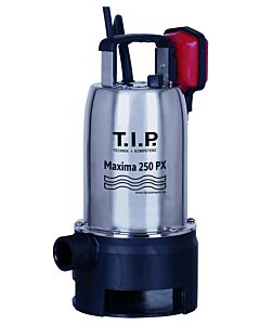 T.I.P. Schmutzwasser Tauchpumpe - Edelstahl, 14.500 l/h,  8 m Förderhöhe, 600 W, 25 mm Korngröße, robust, Maxima 250 PX 30264