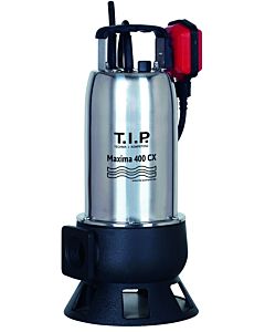 TIP dirty water submersible pump - stainless steel, 24,000 l/h, 9 m discharge head, 950 W, 35 mm grain size, robust, Maxima 400 CX 30140
