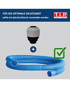 T.I.P. Schlauchanschluss - Klemmverschraubung, 1½" AG,  32 mm, für Pools/Sandfilter, 30966
