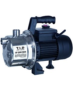 TIP Garden Pump - Stainless Steel, 5,000 l/h, 45 m Head, 2000 W, Jet System, Overload Protection, GP 5000 INOX, 31372