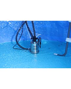 T.I.P. Pool Drainagetauchpumpe - Edelstahl, 6.000 l/h, Flachabsaugend,  6 m Förderhöhe, Rückschlagventil, FlatOne 6000 IX 30440