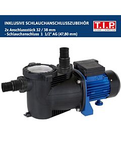 Pompe de piscine TIP - Filter -/pompe de circulation avec préfiltre et minuterie, piscine 40 m³, 13 000 l/h, auto-amorçante, SPP 600 FT 30444
