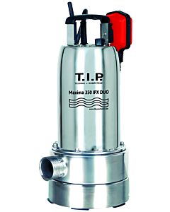 Pompe submersible eaux usées TIP - inox, 20 000 l/h, aspiration plate, hauteur de refoulement 8 m, granulométrie 30 mm, MAXIMA 350IPX DUO 30274