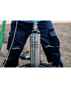 Pompe de puits TIP - pompe pour puits profonds en acier inoxydable, 5 400 l/h, hauteur de refoulement 53 m, résistante au sable, à partir de Ø 10 cm, BigWell 90-53 30083