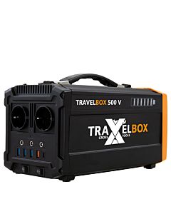 CROSS TOOLS Powerstation 500W - Portable solar generator 555Wh, with quick charge, robust, TRAVELBOX 500V, 68051