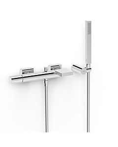 Tres Project-tres Wannenarmatur 21117001 Aufputz, mit Wannen-Brause-Set, chrom