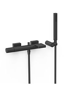 Tres Project-tres Wannenarmatur 21117001NM Aufputz, mit Wannen-Brause-Set, schwarz matt