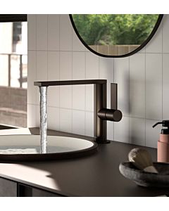 Tres Project-tres Waschtischarmatur 21120501NM seitlicher Hebel, ohne Ablaufgarnitur, schwarz matt