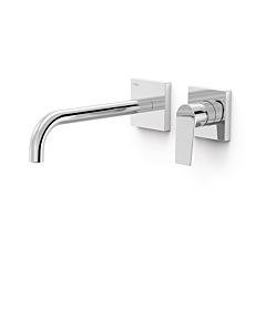 Tres Project-tres Fertigset für Waschtisch-Wandarmatur 21130022 Unterputz, 240mm Auslauf, chrom