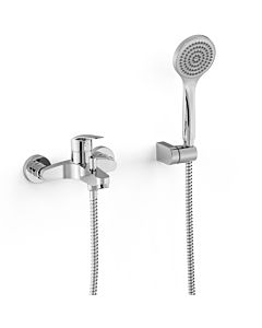 Tres Base Plus Wannenarmatur 21617010 Aufputz, mit Wannen-Brause-Set, chrom