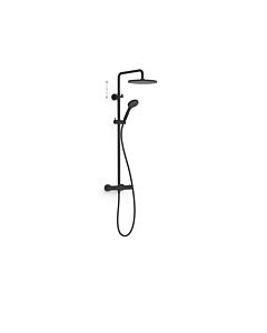 Tres Base Plus thermostatic surface-mounted shower system 21639502NM black matt