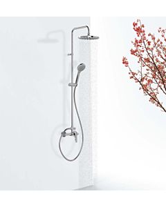 Tres Base Plus shower system 21639521 with surface-mounted thermostat, chrome