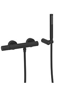 Tres Study shower fitting 26116701NM surface-mounted, with bath-shower set, matt black