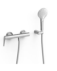 Tres Fuji Duscharmatur 28116701 Aufputz, mit Wannen-Brause-Set, chrom
